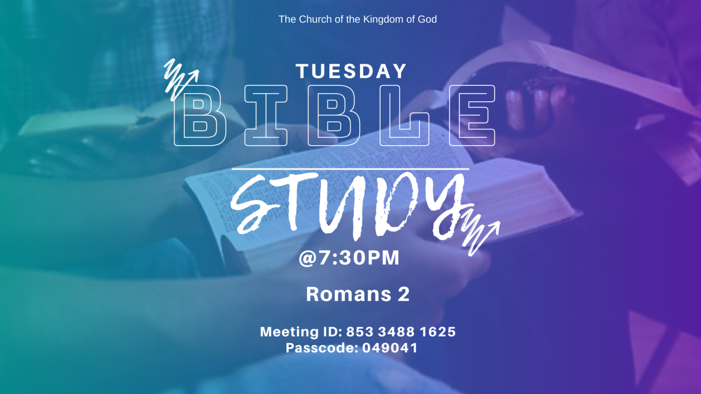 Zoom Bible Study The Church of the Kingdom of God Miami